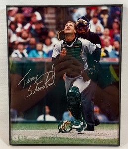 Terry Steinbach Autographed Baseball Photo