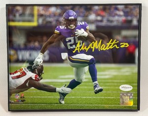 Alexander Mattison Autographed w Certification Minnesota Vikings Football Photo