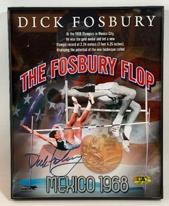 Dick Fosbury The Fosbury Flop Autographed Photo w Authentication