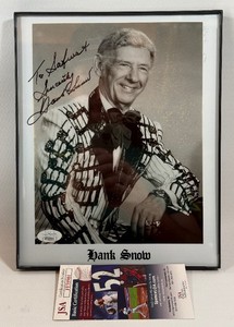 Hank Snow Autographed Photo w JSA Authentication