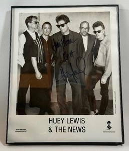 Huey Lewis Autgoraphed Photo