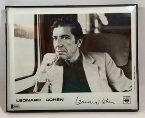 Leonard Cohen Autographed Photo w Beckett Authentication