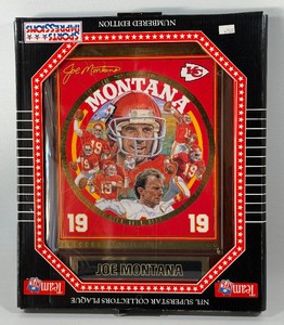 Joe Montana Limited Edition Sports Impressions Football Plaque