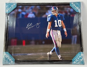 Eli Manning Autographed 16x20 Football Photo Framed
