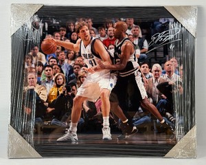 Dirk Nowitzki Autographed and Framed Basketball Photo