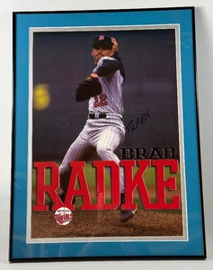 Brad Radke Autographed Minnesota Twins Poster Custom Framed Minnesota Twins Baseball