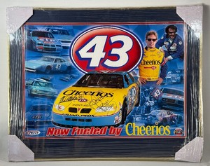 Richard Petty Autographed NASCAR Racing Print Framed and Matter
