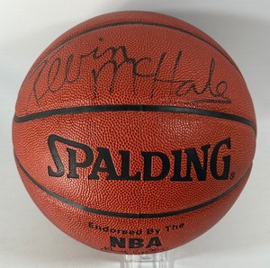 Kevin McHale Autographed Spalding NBA Basketball in Custom Case