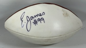 Erasmus James Autographed Wilson NFL Football