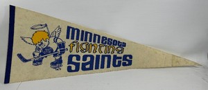 Minnesota Fighting Saints Vintage Hockey Pennant