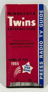 1965 Minnesota Twins Baseball Vintage Media Guide - Great Condition
