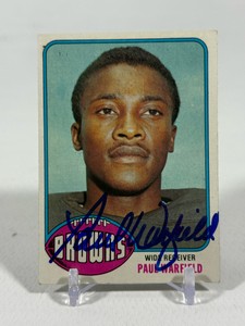 Paul Warfield Autographed 1976 Topps Number 317 Vintage Football Card