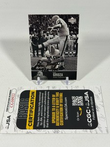 Lou Groza Autographed Upper Deck Football Card with JSA Authentication