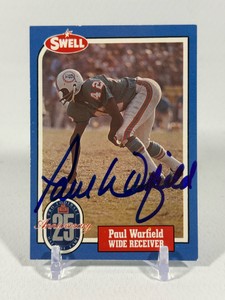 Paul Warfield autographed Pro Football Hall of Fame greats number 123 card