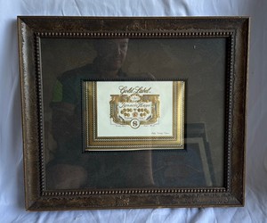 Ignacio Haya Gold Label Beautifully Framed Antique Cigar Box 18x15.5