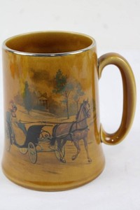 Heatmaster Staffordshire England Horse-Drawn Carriage Mug