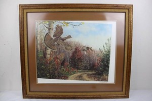 Vintage O.J. Gromme Signed Framed Wildlife Print