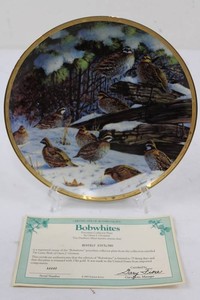 Danbury Mint Bobwhites Owen J. Gromme Porcelain Plate With COA
