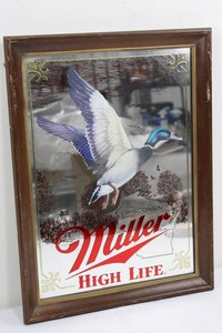 Miller High Life Framed Mirror Sign 15 X 21 in