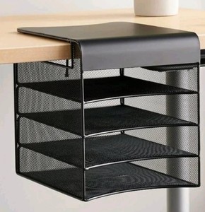 Black Metal Desk Organizer, Hanging File Folder & Paper Trays Mixed Lot