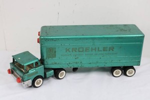 Vintage Kroehler Metal Toy Truck Trailer
