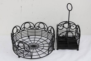 Black Metal Basket Set - 11.5 Diameter & 6 X 6 X 12 in