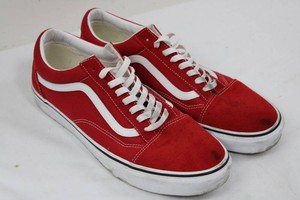 Vans Old Skool Red Canvas Sneakers Size 12