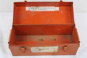 Vintage Metal Storage Box 14 X 5.5 X 7 in