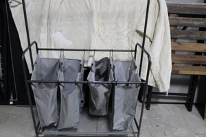 6-Compartment Laundry Sorter Rack