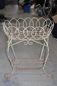 Wrought Iron Two-Tier Plant Stand