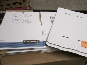 4 Bankers Box storage file boxes