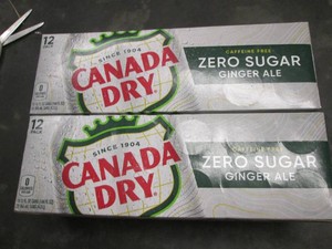 2 12 Packs Canada Dry zero sugar ginger ale