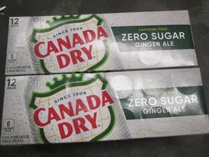 2 12 Packs Canada Dry zero sugar ginger ale
