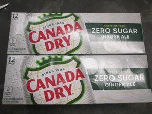 2 12 Packs Canada Dry zero sugar ginger ale