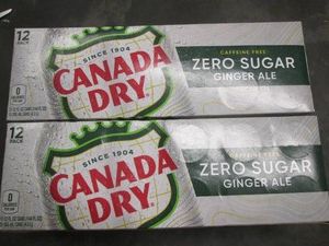 2 12 Packs Canada Dry zero sugar ginger ale