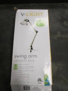 Swing arm clamp on desk light