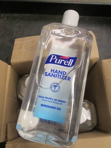 4 33.8 oz Purell sanitizer