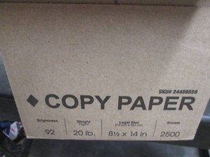 2500 Sheets 8.5 x 14 copy paper
