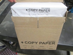 2500 Sheets 8.5 x 14 copy paper