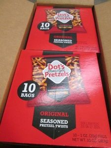 20 1 Oz bags Dots pretzels