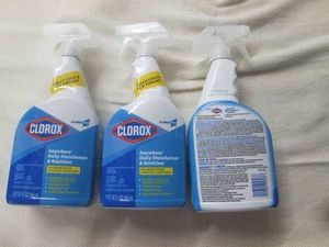 3 Bottles Clorox disinfectant spray...