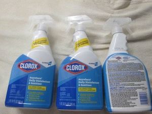 3 Bottles Clorox disinfectant spray...
