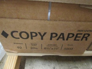 5000 Sheets 8.5 x 11 copy paper, bo...