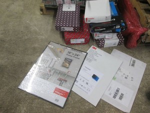 Assortment of file folders and scre...