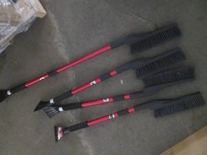 4 Extendable handle ice scraper  snow brushes