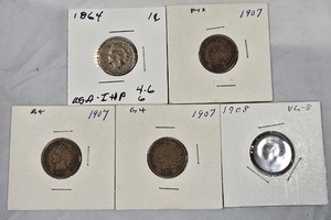 Indian Head Cent Collection (18641908)  5 Coins