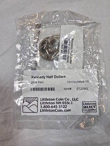 2016-P & 2016-D Kennedy Half Dollar Set  Littleton Select Uncirculated-60 Sealed