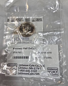 2016-P & 2016-D Kennedy Half Dollar Set  Littleton Select Uncirculated-60 Original Sealed Packaging