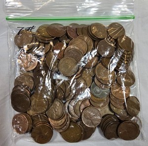 1 lb. Mixed Lincoln Wheat Pennies Bulk Coin Lot  Unsearched Collection