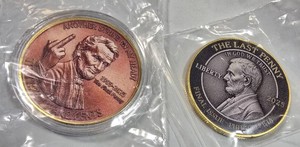 Novelty Final Penny Commemorative Medallion Set  2 Pieces  2025 Lincoln Tribute